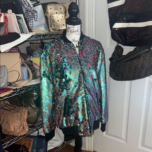 Dundas bomber Jacket - Multicolor 24 “ ap to ap 25” should to bottom n arm 24”L.